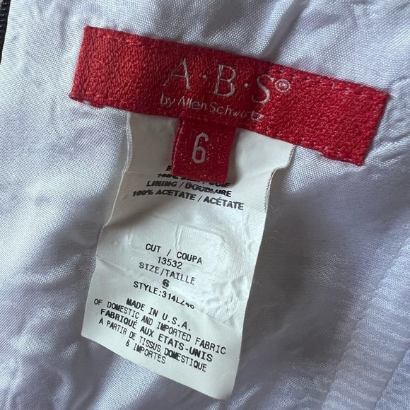 Vtg y2k ABS Allen Schwartz Silk gingham mini dress - Picture 4 of 6